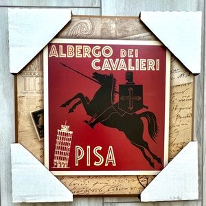 Wooden Wall Art Decor Pisa Italy